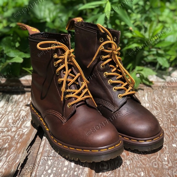 Dr. Martens Shoes - Dr Martens 1460 MIE Brown Leather BEX sole boots